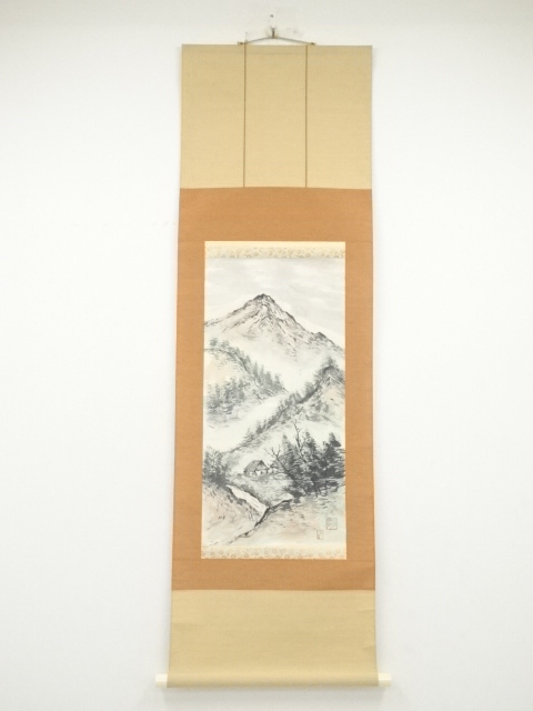 JAPANESE HANGING SCROLL / HAND PAINTED / LANDSCAPE